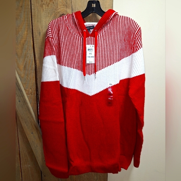 An INC chunky knit hodded sweater in a mens size XXL. NWT with no flaws. - Picture 1 of 8